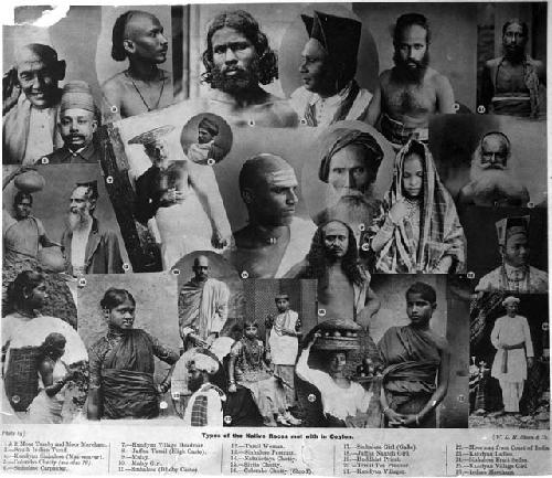 Types of native races met with in Ceylon