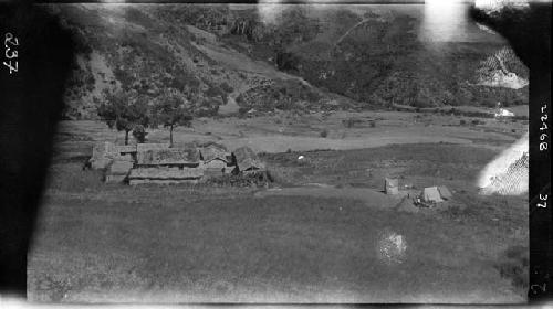 Mountain landscape with building