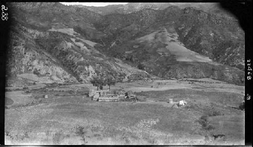 Mountain landscape with building