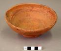 Painted pottery food bowl-6 1/2" diameter