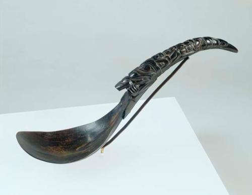 Ceremonial spoon depicting Gunakadeit and a whale.