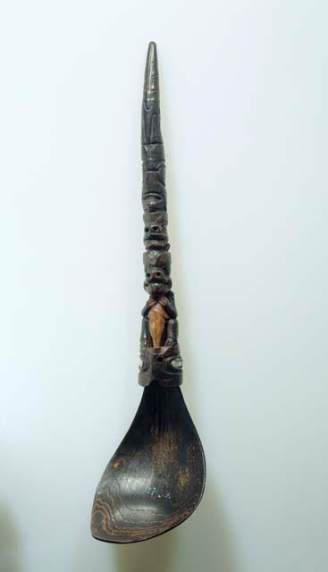 Ceremonial spoon depicting Gunakadeit, the sea monster
