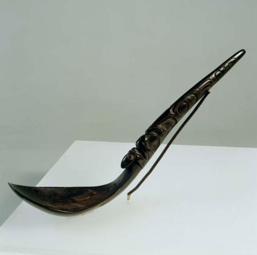 Ceremonial spoon depicting Gunakadeit, the sea monster.