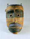 Carved and painted wooden mask