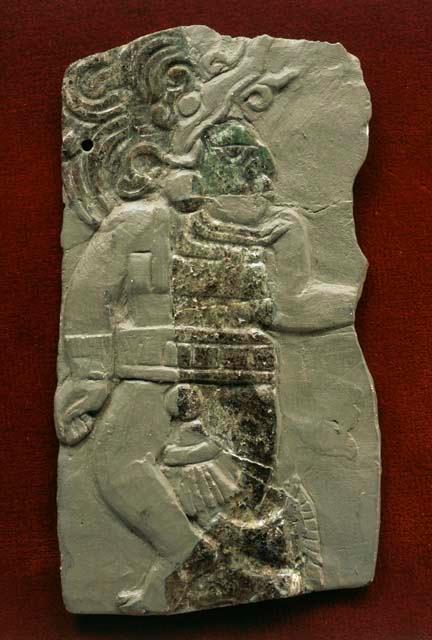 2 fragments of jade picture plaque, dancing figure  - approx. 110x4 mm.