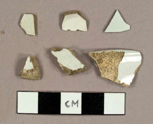 Pearlware sherds, including one plate rim sherd