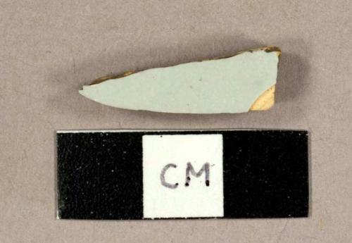 White tin glazed earthenware sherd