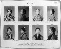 Head shots.  Japan, ca. 1870, Carl Dammann, Courtesy of Tozzer Library, Harvard University, SPEC.COLL. ETHG. D18 Efolio, Lfg. 2
