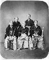 Group of Japanese men in traditional dress