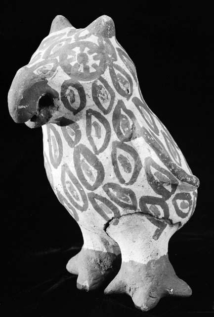 Owl pottery figurine