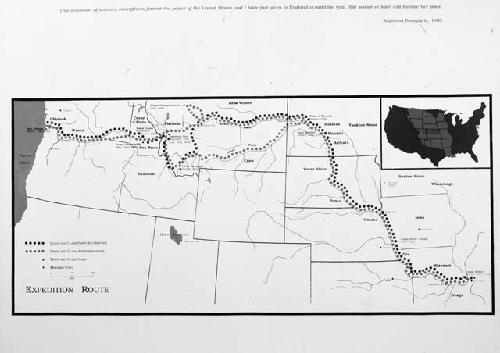 Map of route taken by Lewis and Clark