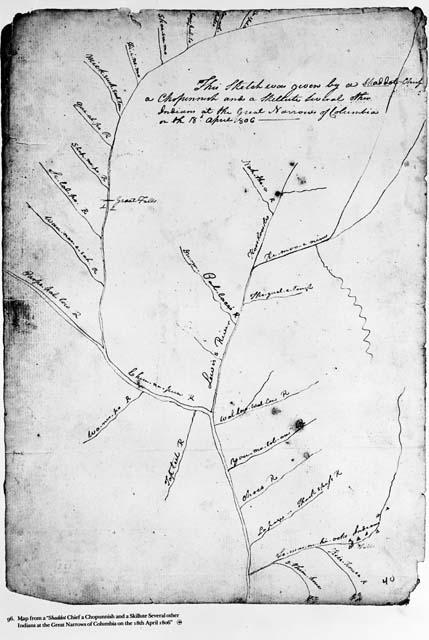 Map from Lewis and Clark journal