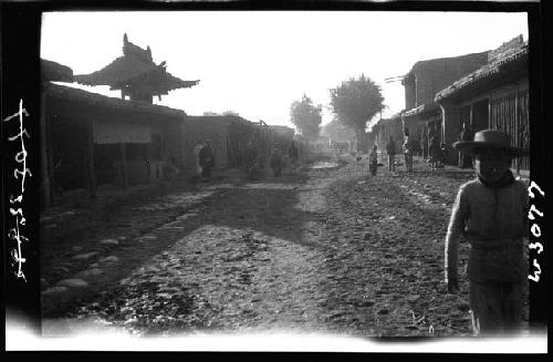 Road through village