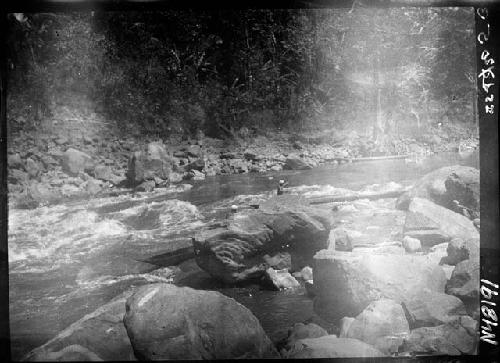 Rocks and river