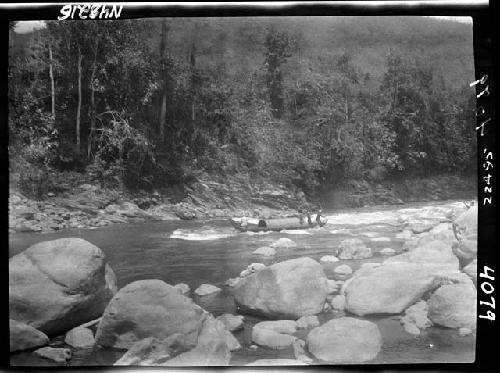 Boat on river