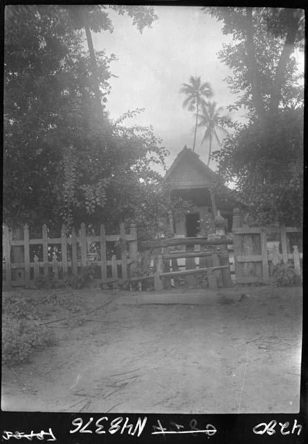 Fence and building