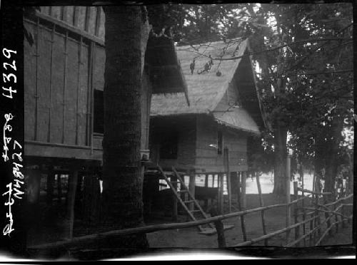 Fence and buildings