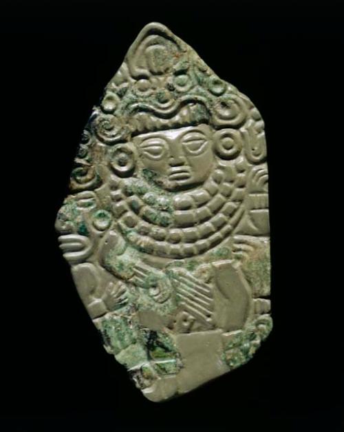 Fragment of jade silhouette plaque?