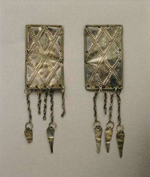 Woman's silver earrings