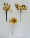 Gold flower hair ornament worn by women at all important temple and +
