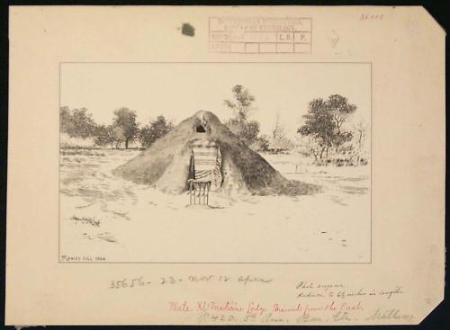 "Medicine lodge viewed from the east"