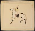 Watercolor: warrior on horseback