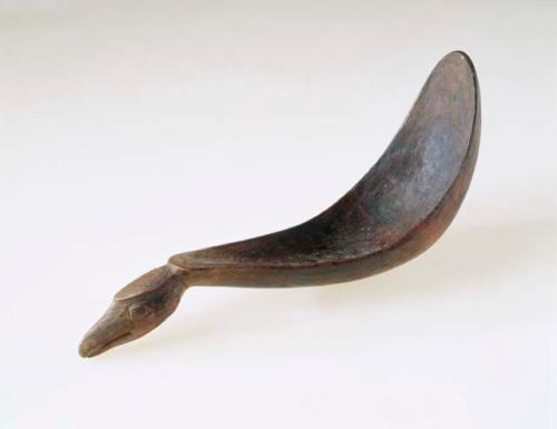 Ladle, wood, carved bird handle