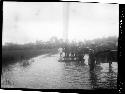 People and cargo move through water