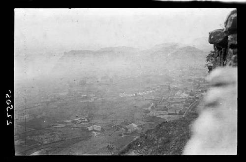 Landscape over village