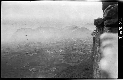 Landscape over village