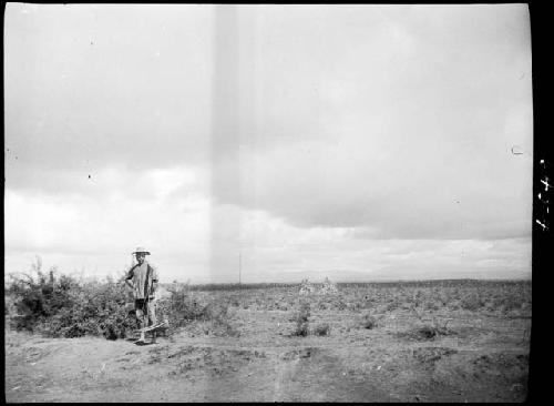 Person in field