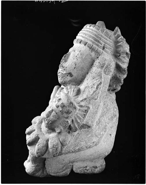 Stone image of corn goddess; Xilonen