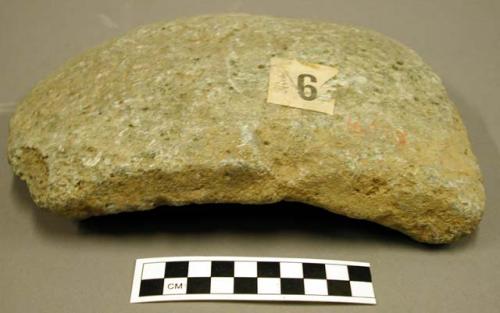 Ground stone steatite bowl fragment