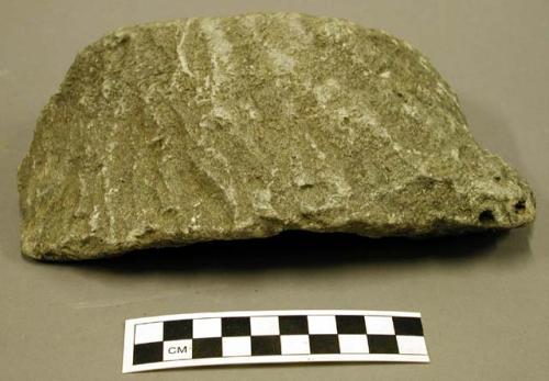 Ground stone steatite bowl fragment