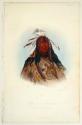 "H'co-a-h'co-a-h'cotes-min. A [Nez Perce] Warrior," handcolored etching and engraving