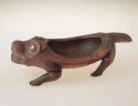 Cedar bowl in shape of beaver with bowl for body.