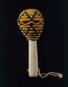 Coiled rattle with yellow diamond motif