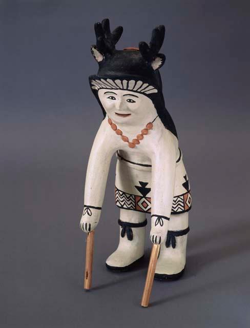 Polychrome-on-off white deer dancer