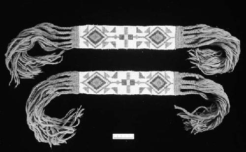 Two beaded garters