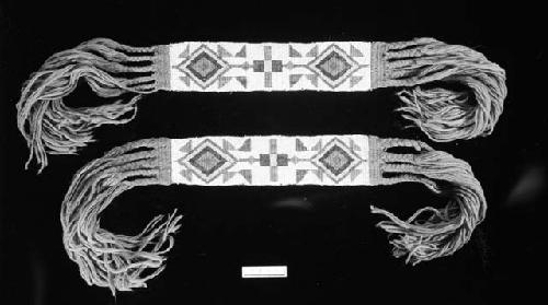 Two beaded garters