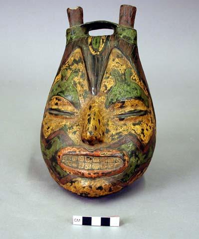 Painted pottery effigy jar