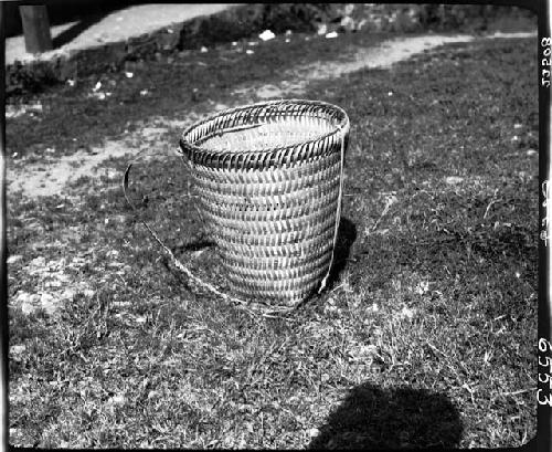 Basket sitting on ground