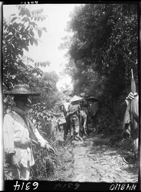 People traveling on road