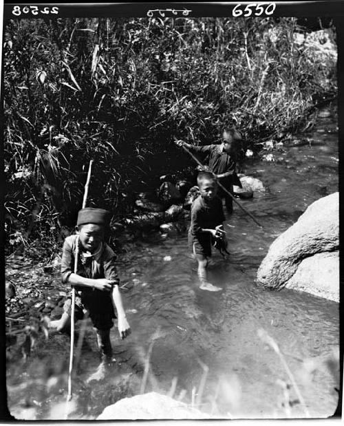 Children in stream