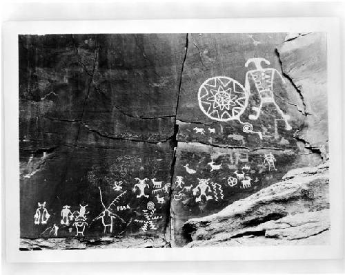 Plate 7; Petroglyphs; Classic vernal style variant. Ashley-Dry Fork Valleys