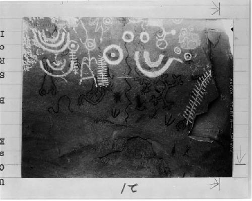 Plate 21; Fremont type petroglyphs; Short Canyon