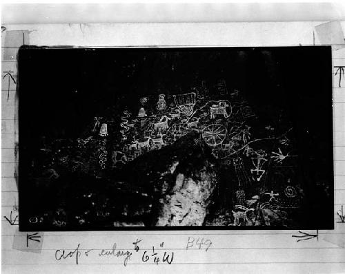 Plate 41. Petroglyphs. "Newspaper Rock"; Clear Creek Canyon.