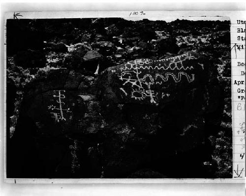 Plate 45; Petroglyph; Black Rock