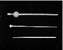 L+C Miniature Pattern picks -Silver; Miniature weaving sword - silver