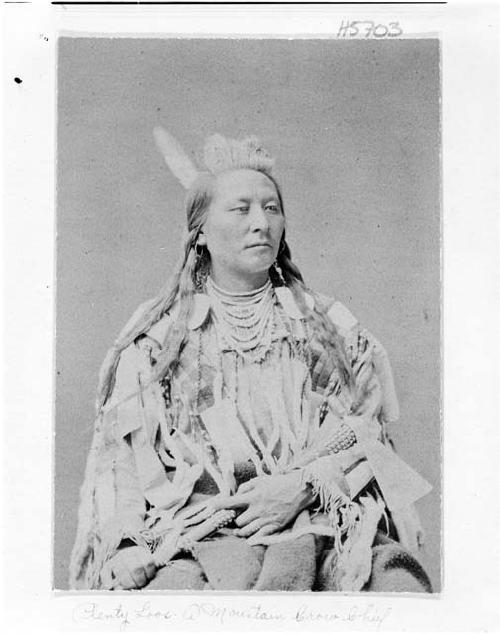 Plenty Loos, A Mountain Crow Chief. "One of six Crow chiefs whom I met in Washington with Major Keller (Charlie's Agent) May 1880."